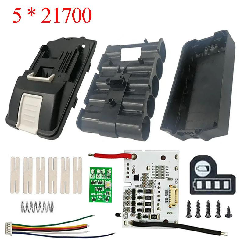 BL1830 5 X 21700 Li-ion Battery Case BMS PCB Charging Protection Circuit Board Shell Box BL1860 For MAKITA 18V Housings