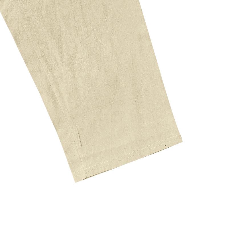 2024 TEMU Men's Breathable Cotton Linen Summer Loose Casual Long Pants