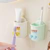 Wall Mounted Toothpaste Storage Rack Cartoon Electric Toothbrush Stand Rack  Bathroom Organizer