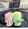 Fluffy Little Pig Fur Pompom Keychain For Woman Girls Bag Car Key Chain Cute Little Pig Key Ring On Bag Car Trinket Pendant Gift