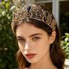 Gotisches Netz-Haarschmuck für Halloween-Kostüme, Funkelndes Strass-Haarreif für Partys, Cosplay, Feiertagskleidung und Fotos