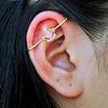 Hot Sale Trendy Women's 63mm 2.5g Long Barbell Industrial Piercing Jewelry Stud Earrings Zircon Alloy S925 Silver Bow Shape