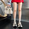 Paris contrasting color splicing platform dad shoes women's 2025 new mesh breathable height increase and thin casual sports shoes