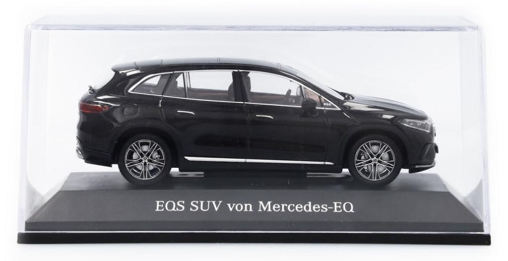 Genuine EQS SUV Electric Art Line Obsidian Black Scale Model [Mercedes-Benz Collection] (X296) 1/43