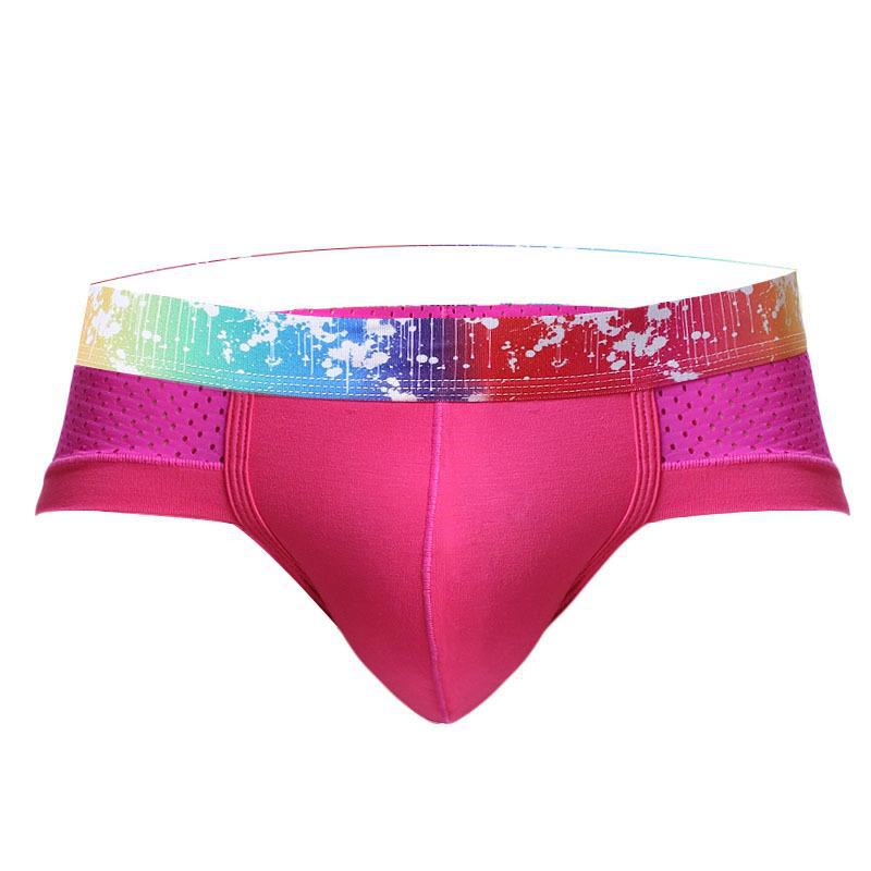 Men's Low-Waist Mesh Briefs: Breathable, Comfortable Modal, Wide-Edge Design, Anti-Squeeze, Sexy Summer Underwear for Boys