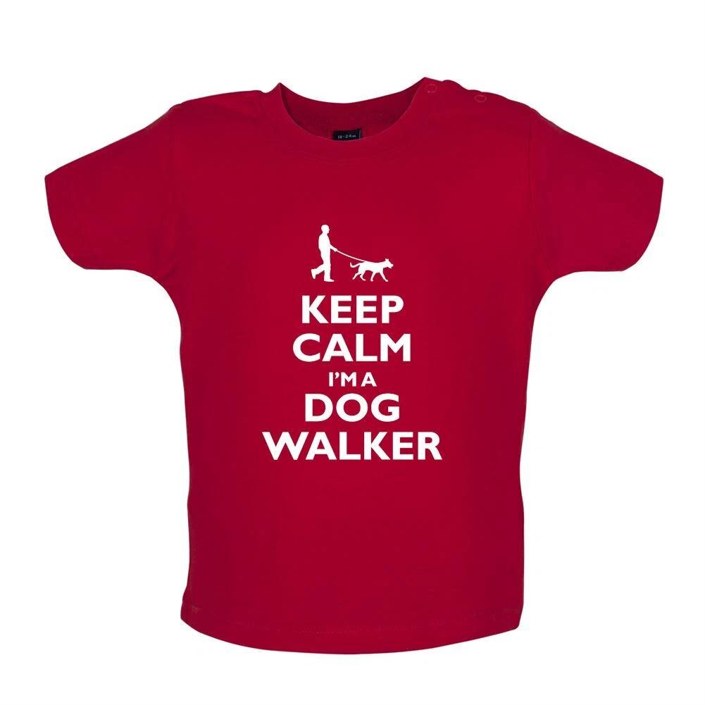

Keep Calm I m A Dog Walker - Baby Kids Boys Girls Unisex T-Shirt / Babygrow - Walking Dogs Puppy Pet 110