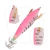 4Pcs Artificial Simulation Fish Lure Bait Fishing Tackle Dual Squid Hook with Luminous Stick Slotpink