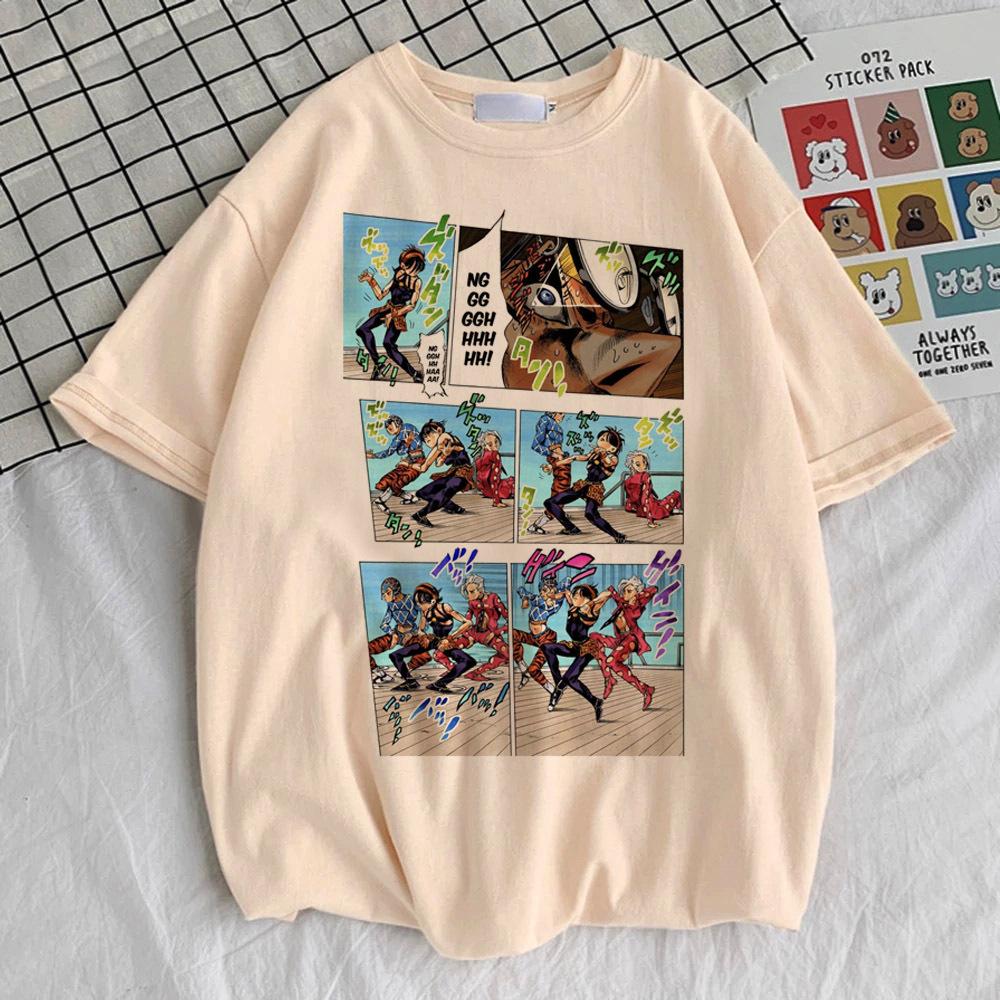 Jojo Bizarre Adventure Steel Ball Run t shirt teen Punk hip hop aesthetic Gothic Trendy top tees Digital Y2k Classic