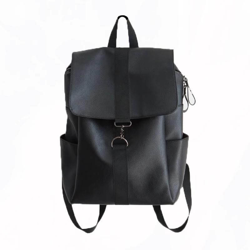 Trendy Women's Soft Leather Backpack: 2026 College and Travel, Korean & Japanese Style, 16-inch Laptop Capacity
