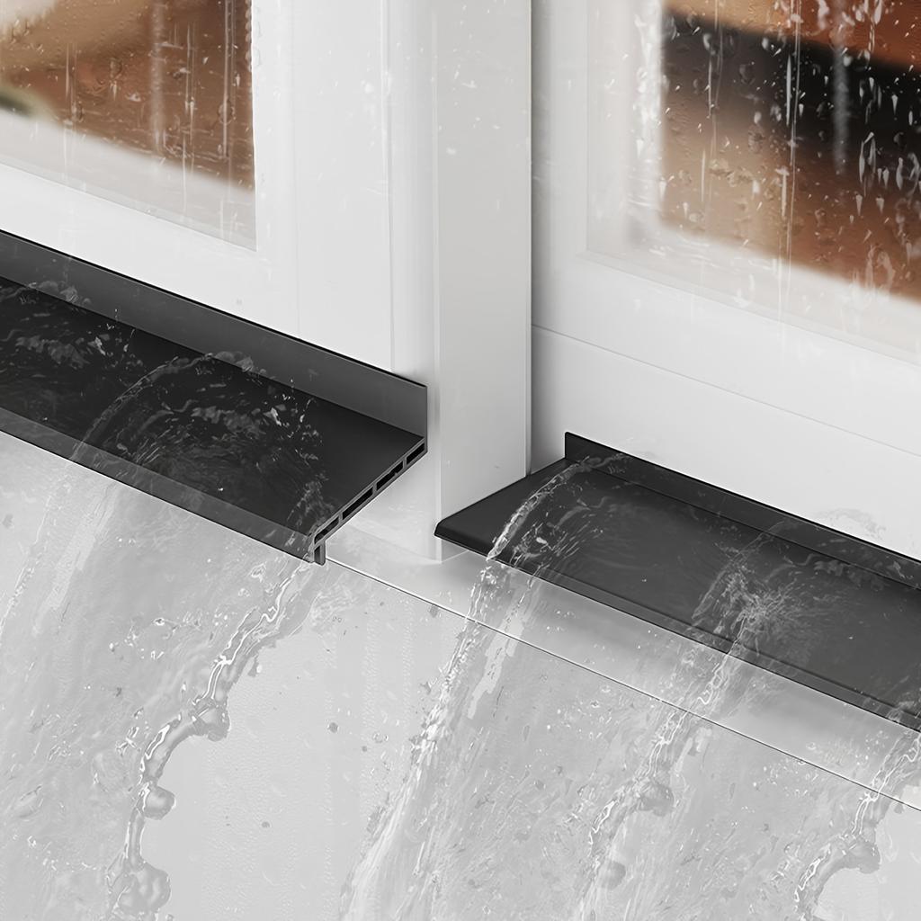 TPE Window Water Blocking Bar Sliding Window Rain Weatherstrip with Adhesive Backing for Insulation Windproof Sealing Strip