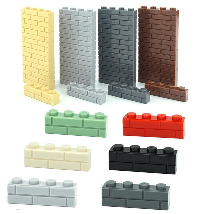 DIY cihly na stěnu 1x4 1x3 1x2 tečky tlusté stavební kostky vzdělávací kreativní dům stavebnice kompatibilní s 15533 pro děti