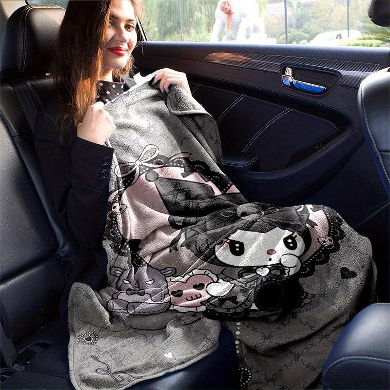 1pc, Sanrio Cute Gothic Character Home Decor Blanket: Perfect Gift for Bedroom, Living Room, Travel, Camping, Car, Beach, Office Naps. Soft Flannel Th