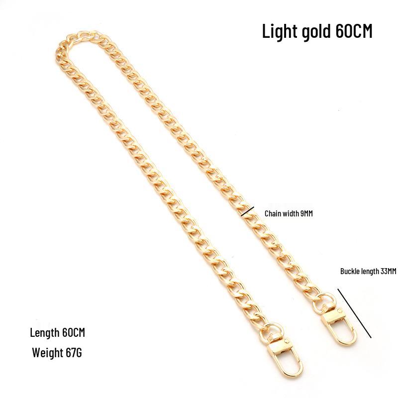 Gold & Silver Metal Chain Replacement for Crossbody Bags - Fragrance Style Accessory with Extension and Decorative Elements