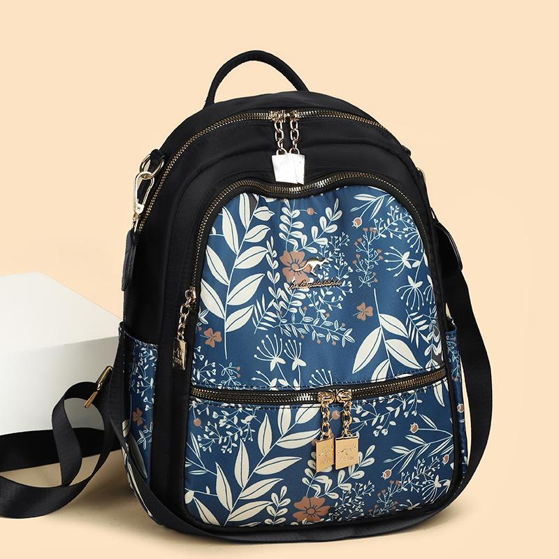 Lightweight Water-repellent Nylon Bag Large Capacity Women's Printed Backpack Student Schoolbag Outdoor Travel Bag