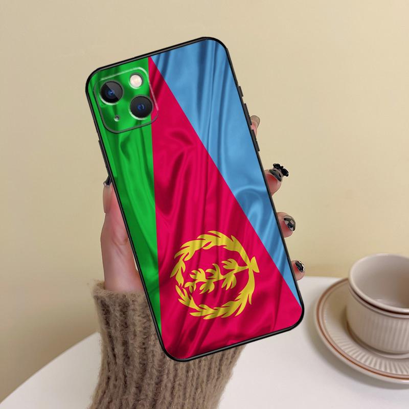 Eritrea Flag Phone Case For iPhone 17 16 15 14 13 11 12 Pro Max mini 15 16 Plus 16e 17 Air Cover Funda