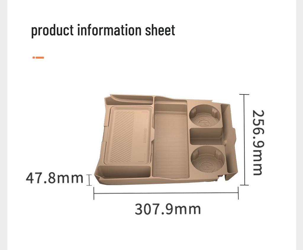 Fits 25 Chery Fengyun T11 models; this center console storage box provides a lower-level compartment for interior accessories modification.