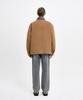 WUNDER GEIST Oversized Faux Leather Collar Contrast Work Jacket