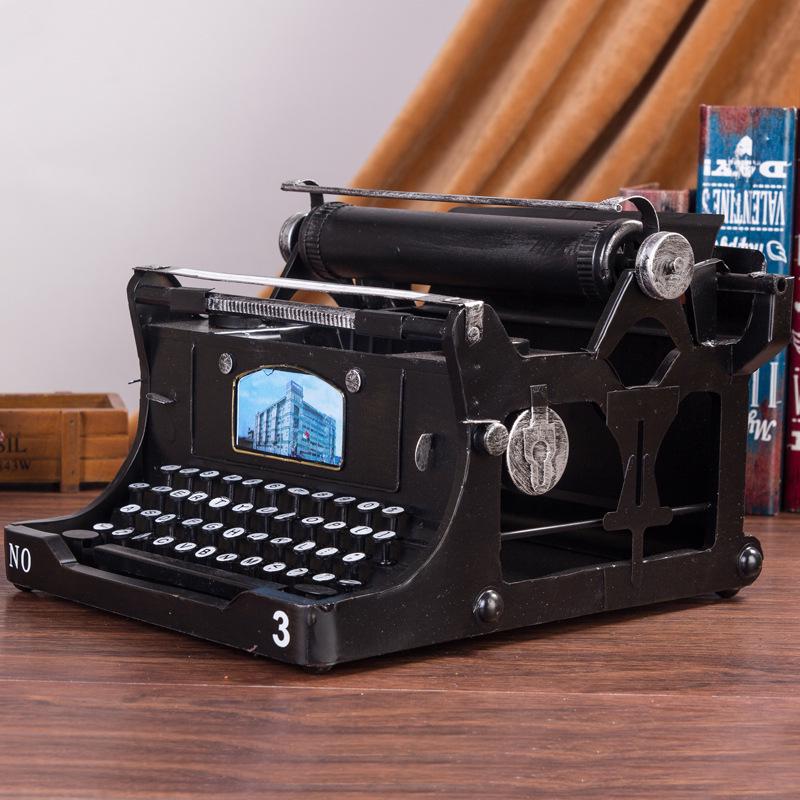 Vintage European Typewriter Iron Art Decor for Photography & Shop Windows