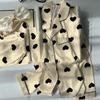 Women's Summer Heart-Shaped Ice Silk Long Sleeve Pajama Set for Indoors & Outdoors