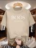 New Unisexs Trendy Short Sleeved Round Neck Tshirt with Letter Print Pattern Sporty and Comfortable Summer Casual Top