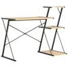 Desk with Shelf and Oak 116x50x93 Cm