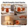 Pumpkin Duck Figurine Miniature Figurines Tabletop Ornament