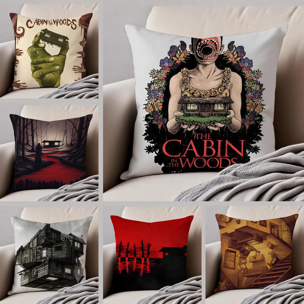 bloodcurdling TThe Cabin in the Woods Cushion Cover Throw Pillow Cover Hidden Button Durable Polyester Chair Cushion