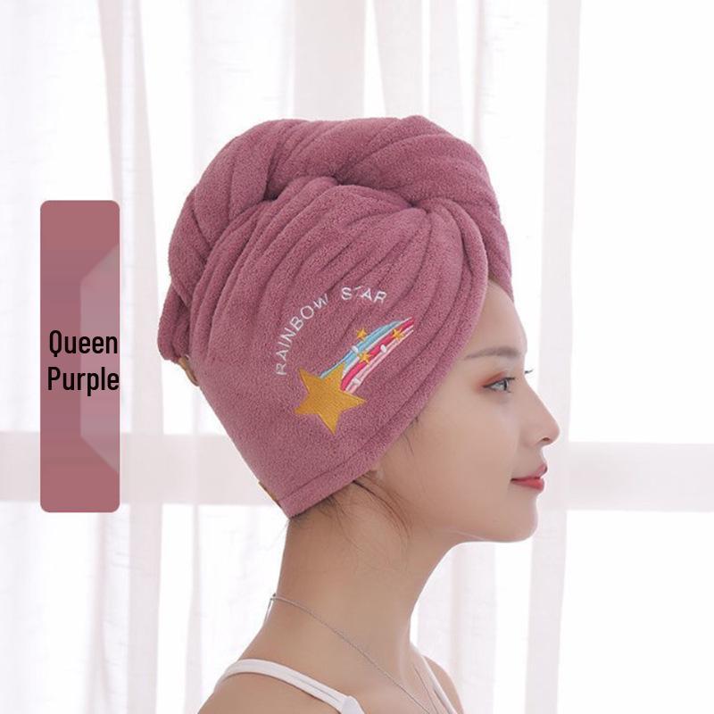 Women's Coral Fleece Quick-Drying Hair Cap – Soft, Breathable, Absorbent Head Wrap Towel