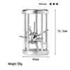 Intelligence Puzzle Zinc Alloy Disentanglement Rings - Unlock Nine Linked Rings Kongming Luban Lock Educational Toy