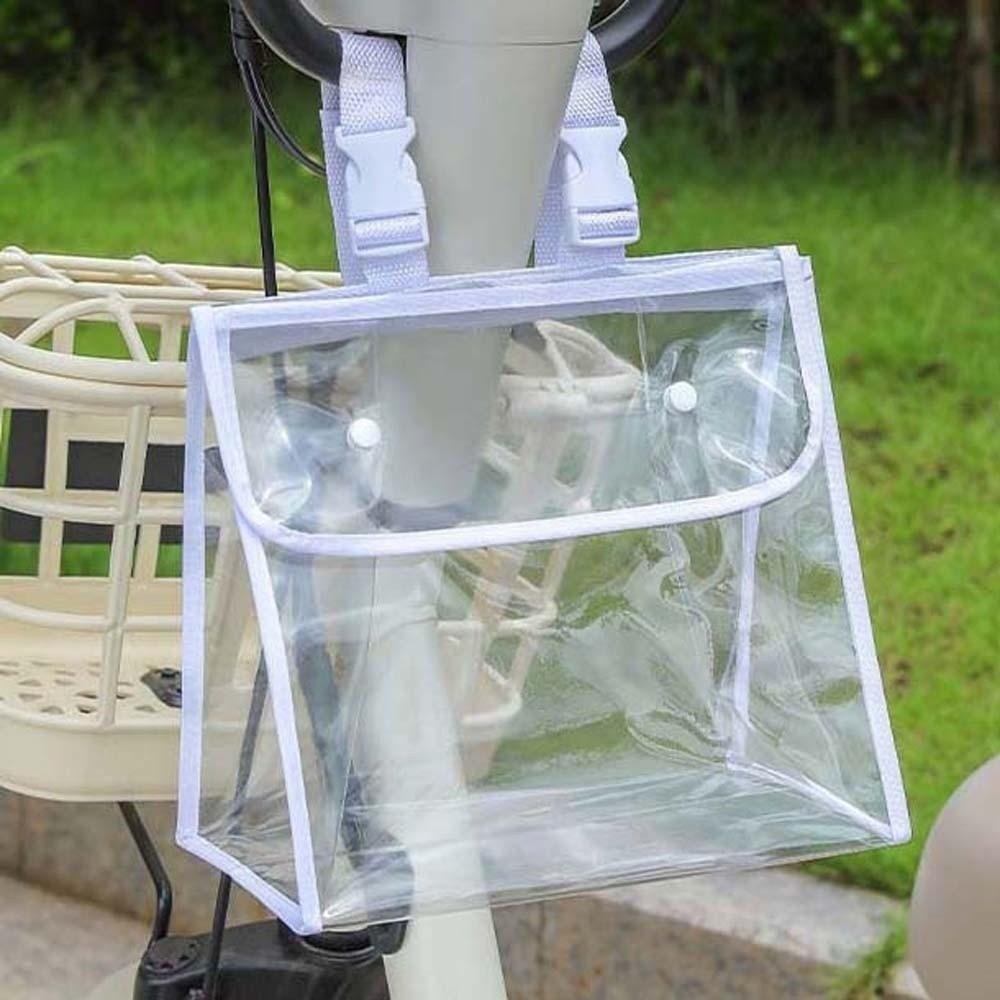 Adjustable Strap Transparent Front Hanging Bag Lightweight PVC Square Waterproof Pouch Large Capacity Universal PVC Storage Pack