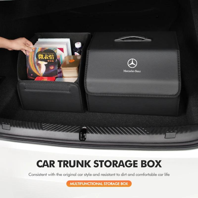 CFA1 2025 Hot Car Storage Boxes Trunk Organizer Bag Large Capacity Tidying For Mercedes Benz AMG A C E S G Class W201 W210 W108 W204