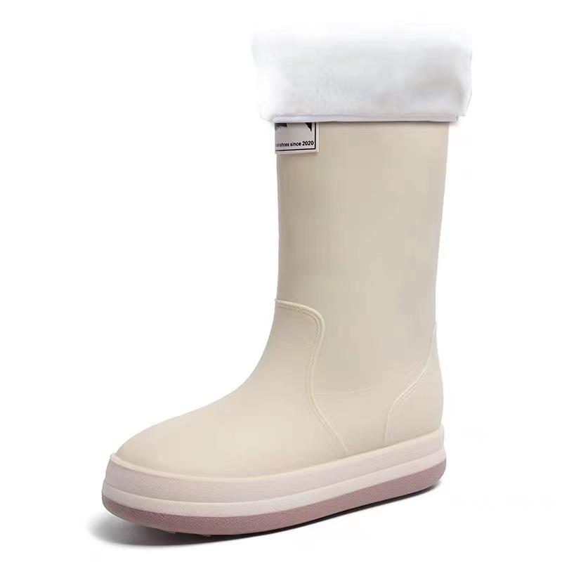 Mode Regenstiefel Herren und Damen Hohe Stiefel Outdoor Camping Watstiefel Kordelzug Angelschuhe Rutschfeste Wasserdichte Überschuhe