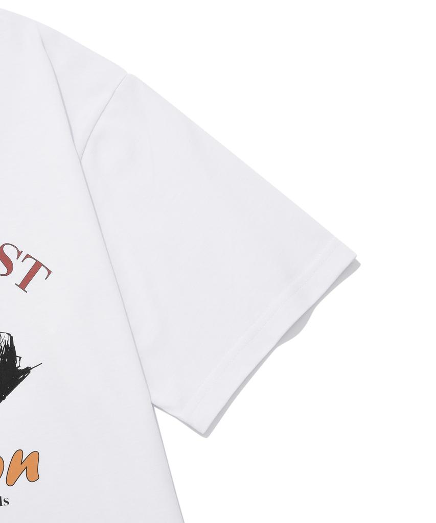 FALLETT Old Car Short Sleeve T-Shirt White