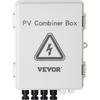 Caixa Combinadora Fotovoltaica, 4 Strings, Caixa Combinadora Solar com Fusível de Corrente Nominal de 15A, Disjuntor de 63A, Protetor contra Surtos e Conector Solar, para Ligar / Desligar