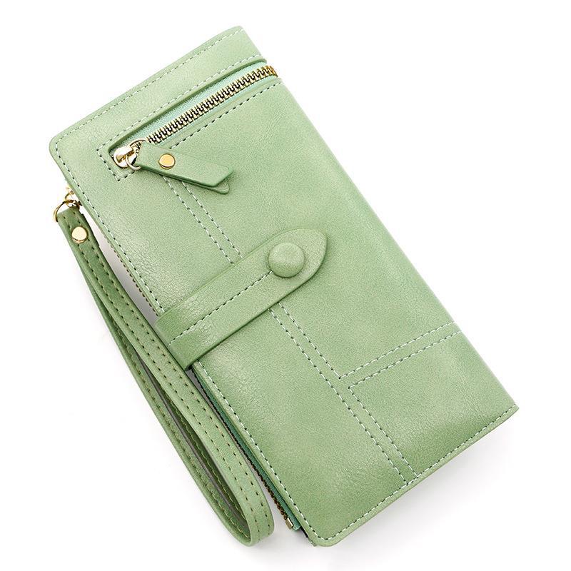 Portfele Damskie Świeży Styl Długi Portfel, Skórzany Etui na Karty, Portmonetka, Kopertówka