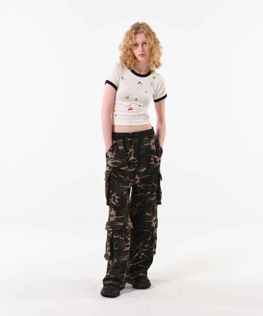 Podeowedeo Double Pocket Camouflage Pants (Khaki)