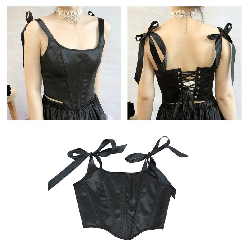 Elegant Solid Color Corset for Women Ladies Dress Corset Fashion Female Stretch Rope Waist Trainer for Prom Party