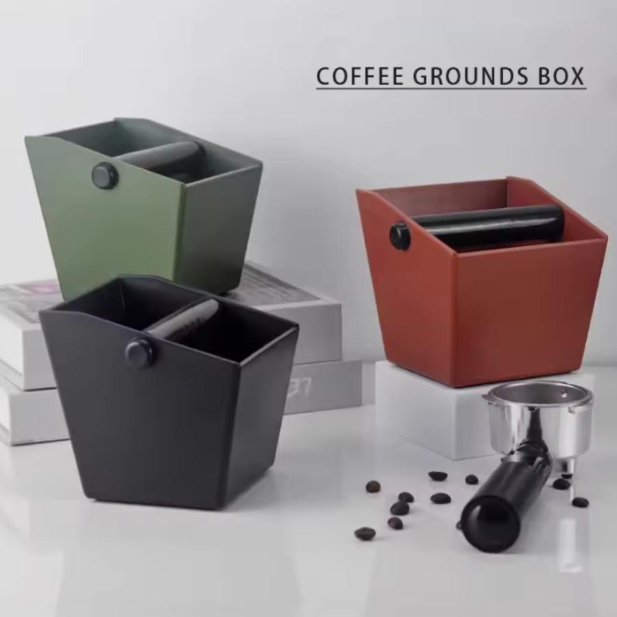 Coffee Knock Box Dump Bin Bucket 800ML Anti Slip Espresso Grounds Container Coffee Grind Bin Home Waste Bin Coffee Accessories