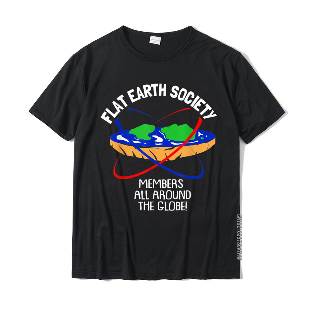 Flat Earth Society TShirt Design Cotton Young Tops T Shirt Fitness Tight Rife Top TShirts