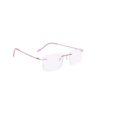 RSINC Rimless Light Weight, Flexible Frame Eyeglass Spectacle For Men And Women  Sleek & Durable Frames for Fashion Pink 0G-H3FN-J8A3