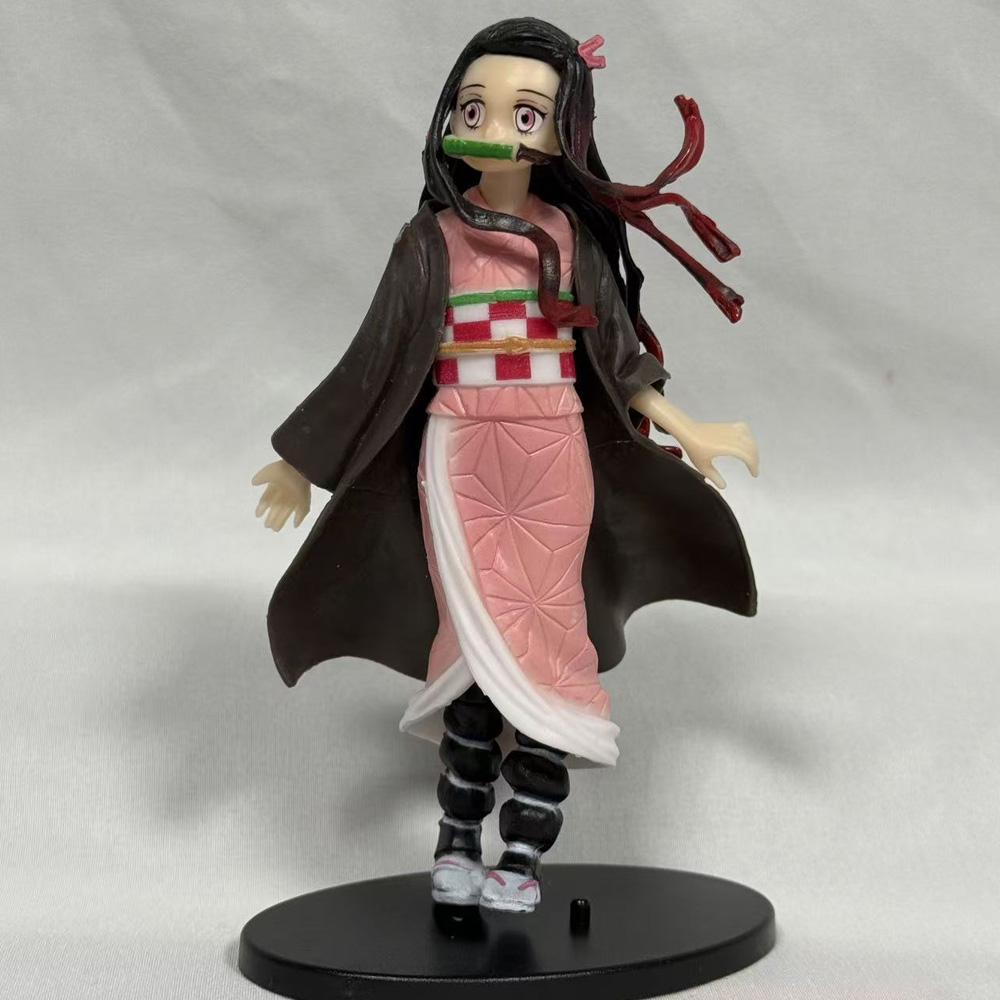 Non-Toxic .Spot Anime Slayer Kimetsu No Yaiba Figure Kamado Tanjirou Action Figure Agatsuma Zenitsu Nezuko Warrior Pvc Model Toys