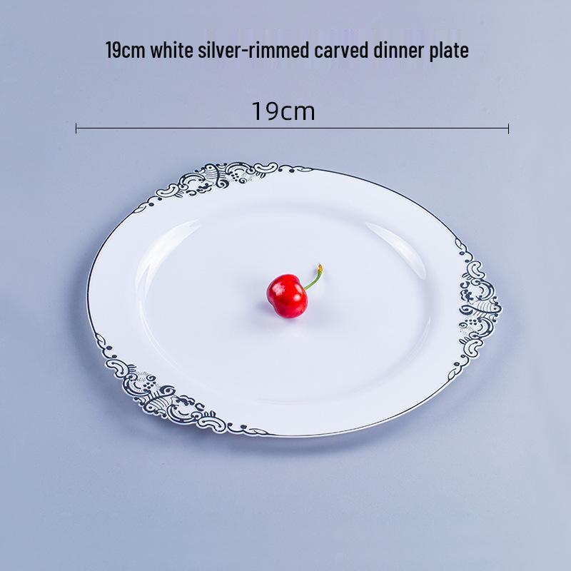 Thickened Transparent PS Plastic Plates - Crystal Butterfly Design for Steak, Fruit & More