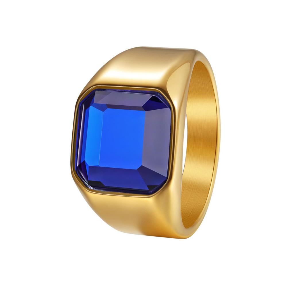 Sapphire Starry Sky Stainless Steel Couple Rings for Men & Women