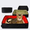 Travel Cat-Litter Box Collapsible Portable Litter Carry Box Lightweight Waterproof Universal for Small Medium-Cats|3 Optional Colors 2 Optional Size