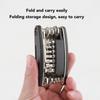 Bike Multitool Professional Safety Electroplating Process Portable 20 In 1 Bike Multitool for Travel for Emergency Maintenance
