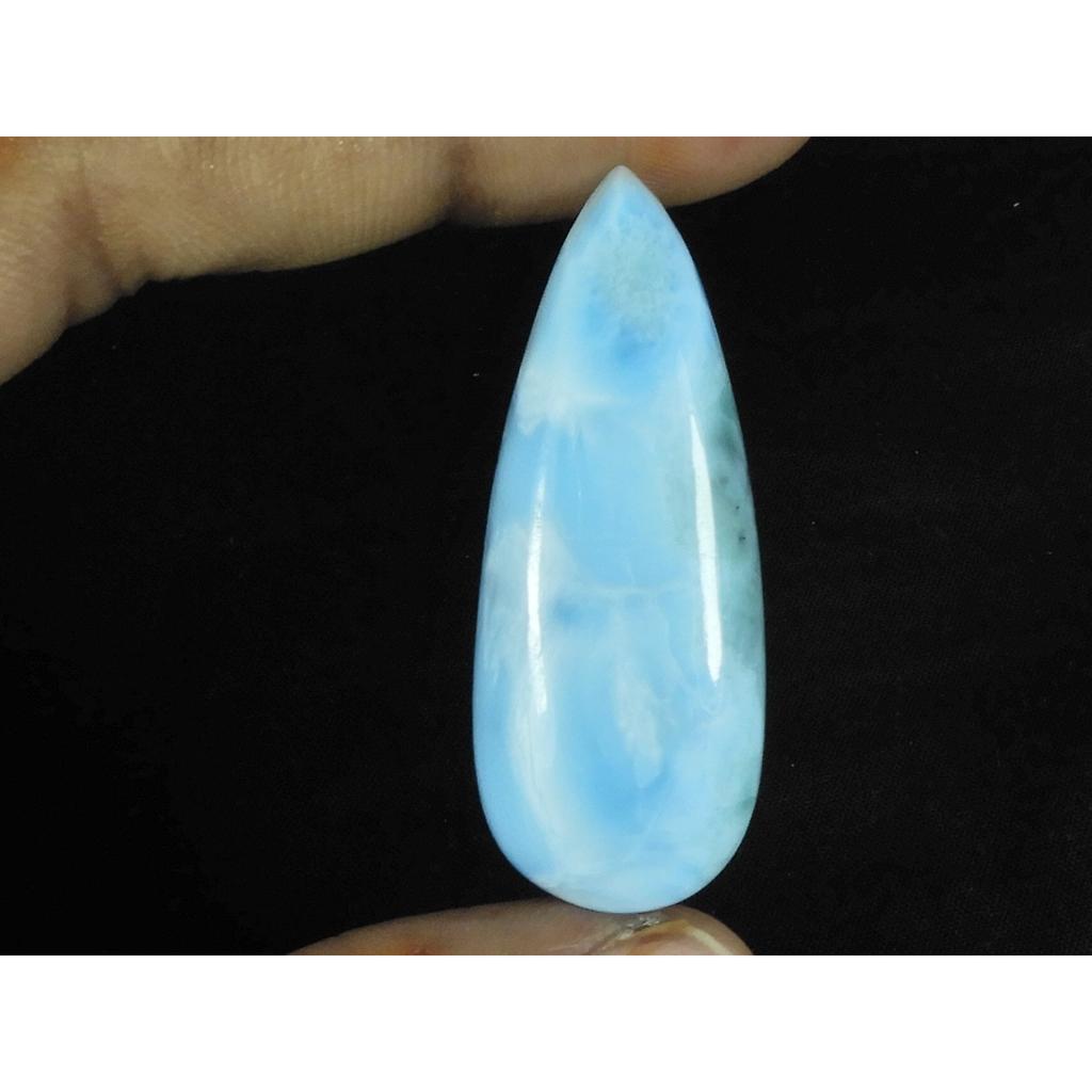 16X40X6MM Natural Blue Larimar Pear Shape Cabochon Loose Gemstone 35Cts. LR-28