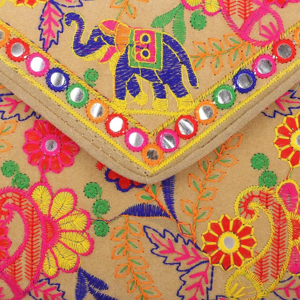 Psaníčka Ruční výšivka Zrcadlová práce Stylové tašky přes rameno pro ženy Crossbody tašky pro dámy a dívky - 22X16 Cm