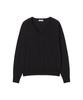 JE NE SAIS QUOI Silk Tencel V-Neck Pullover_Black