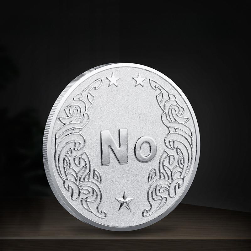 Moonlight Silver Edition YES/NO Commemorative Coin Decision Coin Relief Coin Commemorative Medal Decision Lucky Love Coin