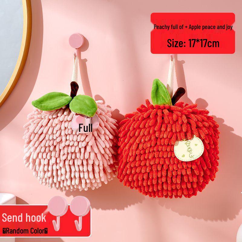 Chenille Hanging Hand Towel: Cute, Absorbent, Thickened for Kitchen & Bathroom